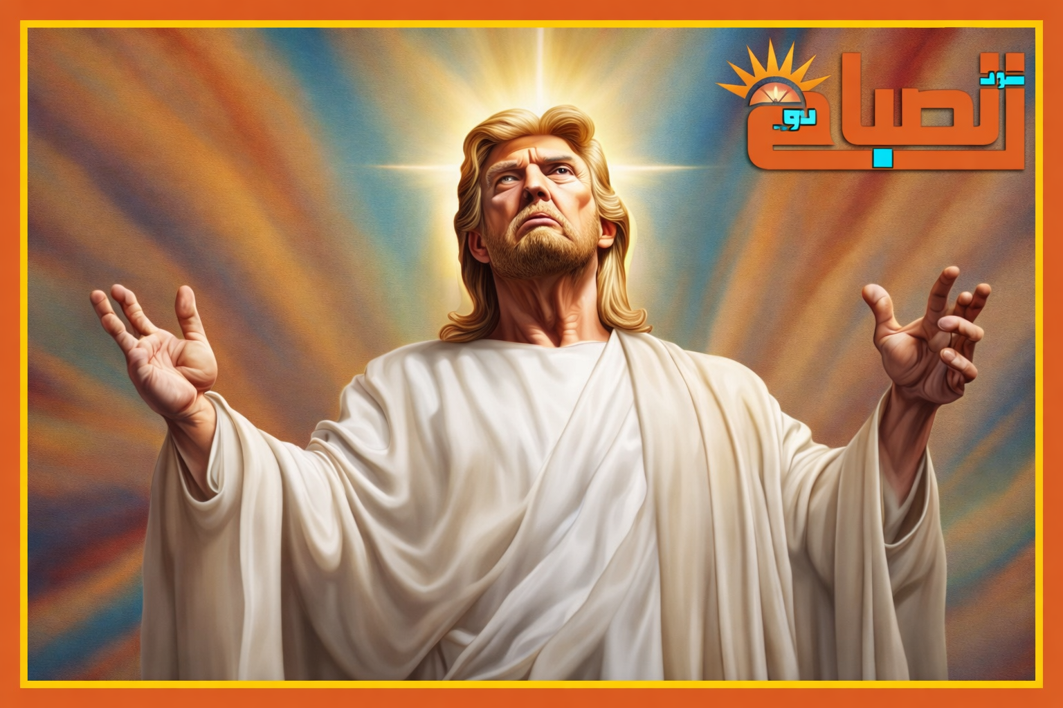 ترامب- هبت منه خالص-  صورة  بالذكاء الاصطناعي يظهر فيها بهيئة المسيح!!